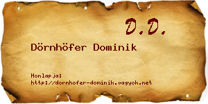 Dörnhöfer Dominik névjegykártya