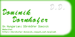 dominik dornhofer business card