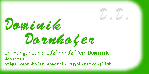 dominik dornhofer business card